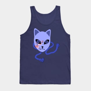 Sakura Fox Mask (Blue) Tank Top